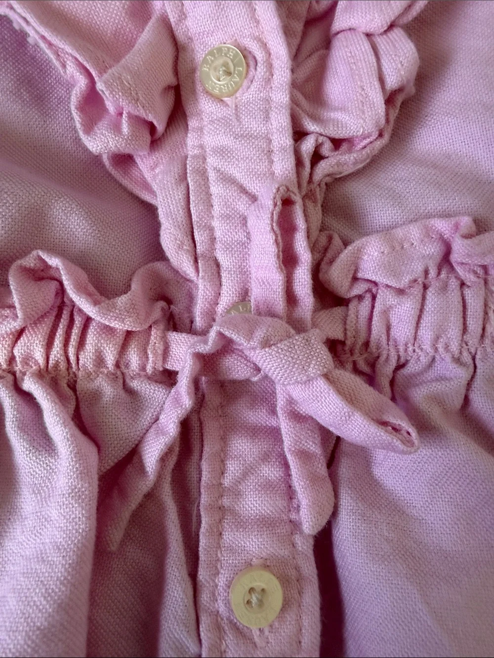 Ralph Lauren Pink and White Girls' Casual Polo Dress